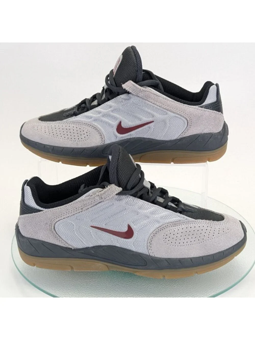 Nike Vertebrae SB Shoes Light Smoke Grey Red FD4691-004 Men's Size 7 Sneakers